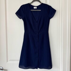Aritzia Short Sleeve Button Down Dress